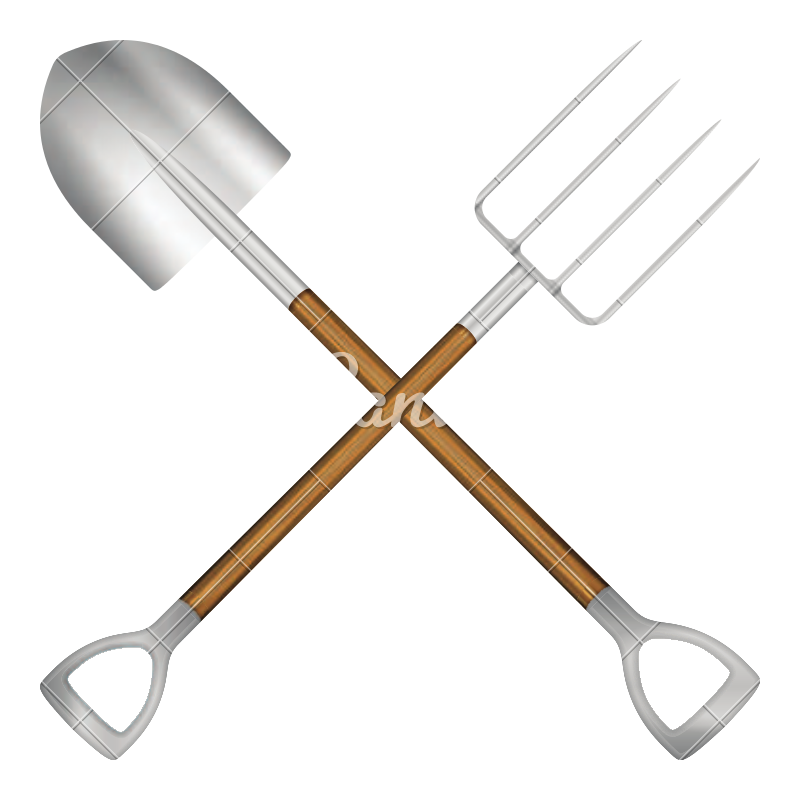 800x800 Shovel And Pitchfork Vector Icon Illustration