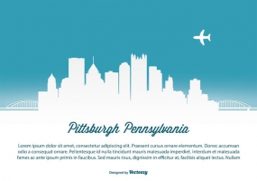 285x200 Pittsburgh Skyline Free Vector Graphic Art Free Download (Found