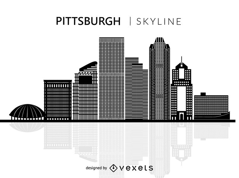763x570 Pittsburgh Skyline Silhouette