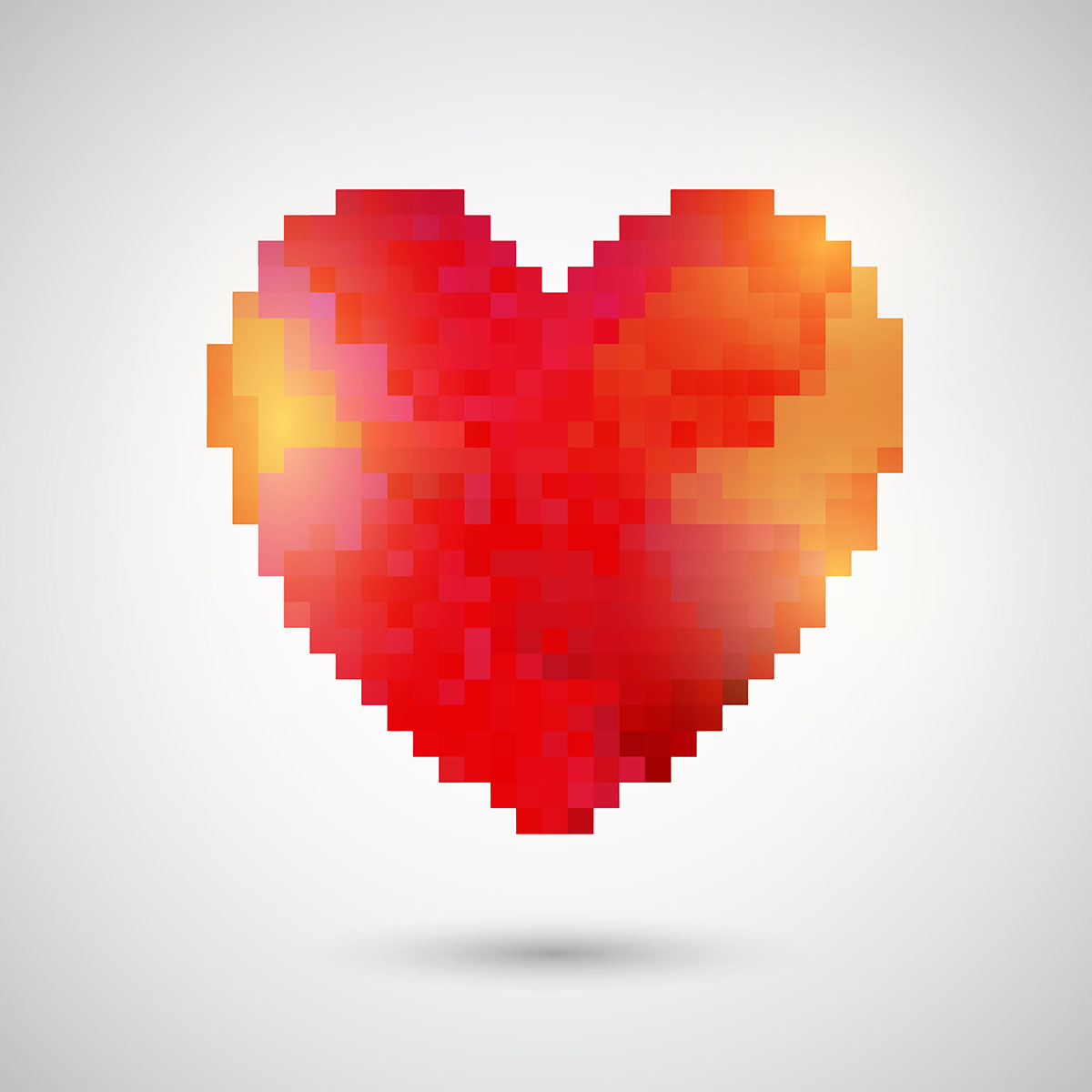 1200x1200 Pixel Heart Vector