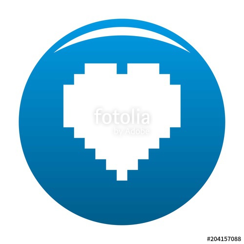500x500 Pixel Heart Icon. Simple Illustration Ofpixel Heart Vector Icon