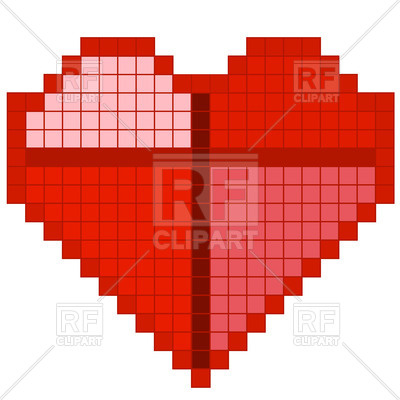 400x400 Red Pixel Heart Vector Image Vector Artwork Of Holiday Lake515