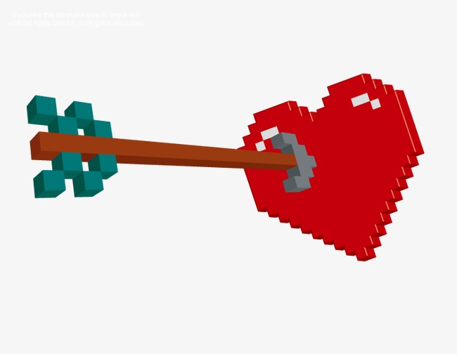 650x504 Vector Pixel Heart, Heart Vector, Flat, Pretty Png And Vector For