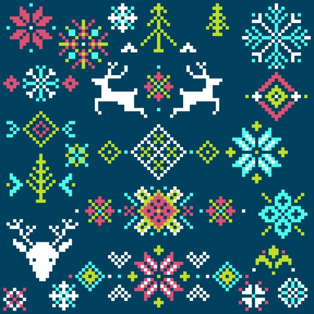 626x626 Christmas Background Pixel Vector Free Download