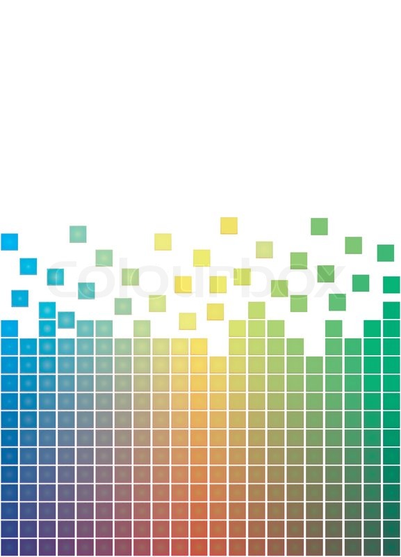 577x800 Colorful Falling Pixels Vector Illustration Stock Vector Colourbox