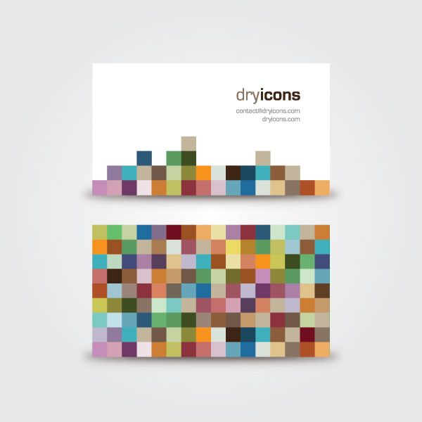 600x600 Pixelated Business Card Vector Graphic Pixelated!