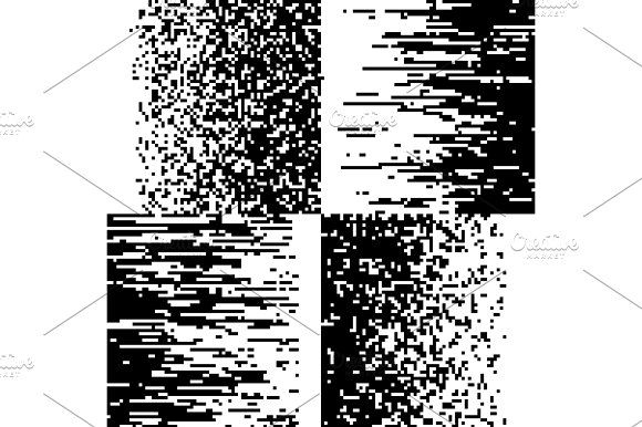 580x386 Black And White Pixelation, Pixel Gradient Mosaic, Pixelated