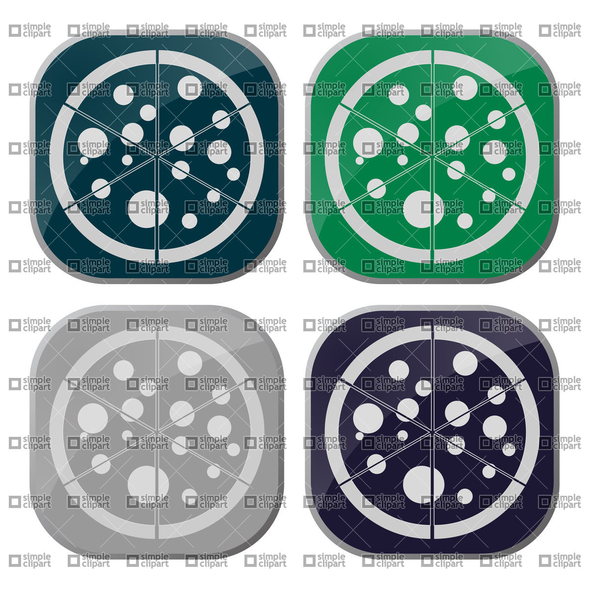 1200x1200 Pizza Icon Vector Image