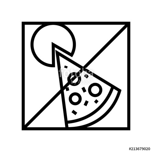 500x500 Pizza Icon Vector Sign And Symbol Isolated On White Background