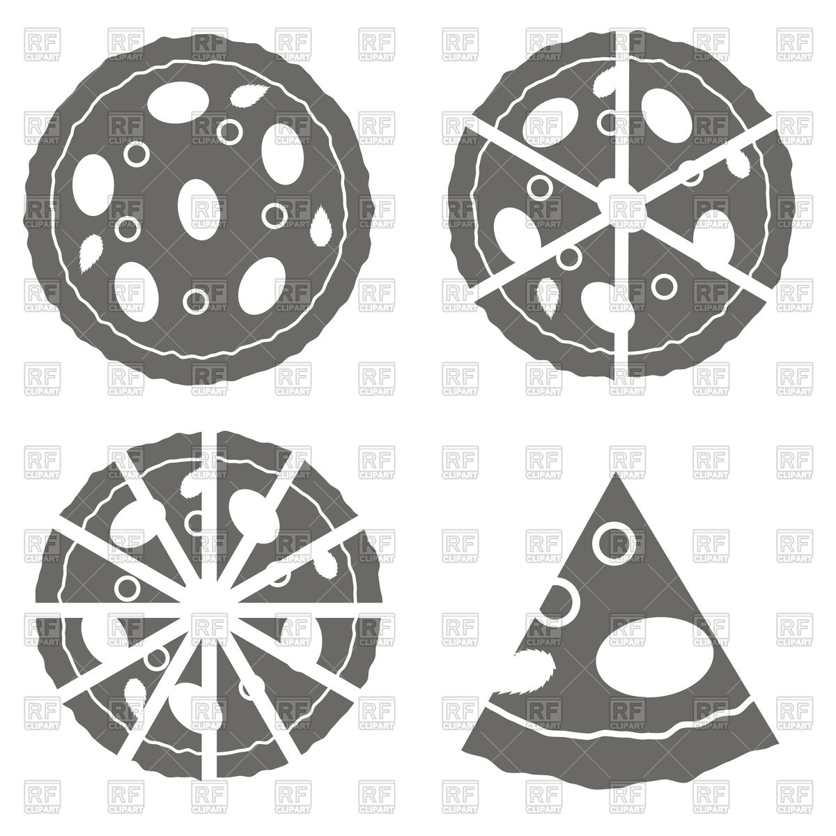 1200x1200 Pizza Icons Vector Image Vector Artwork Of Food And Beverages
