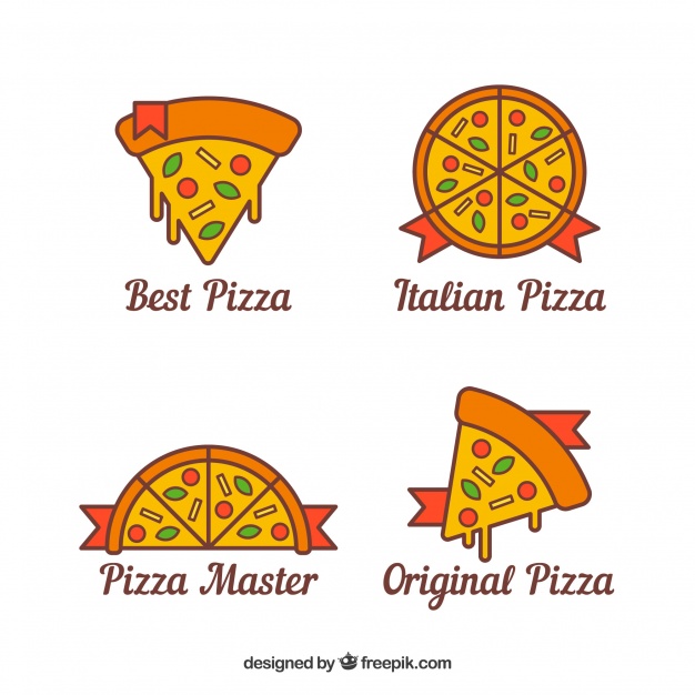 626x626 Set Of Pizza Logos Vector Free Download