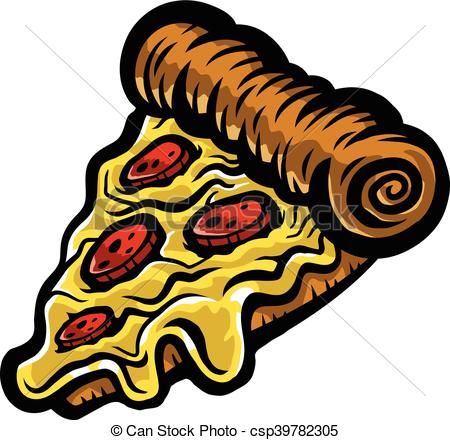 450x440 Hot Cartoon Pizza Slice Vector Clipart