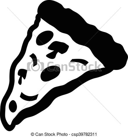 439x470 Hot Cartoon Pizza Slice.