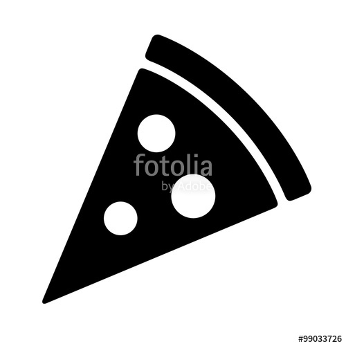 500x500 Pizza Slice With Pepperoni Flat Icon For Apps And Websites Stock