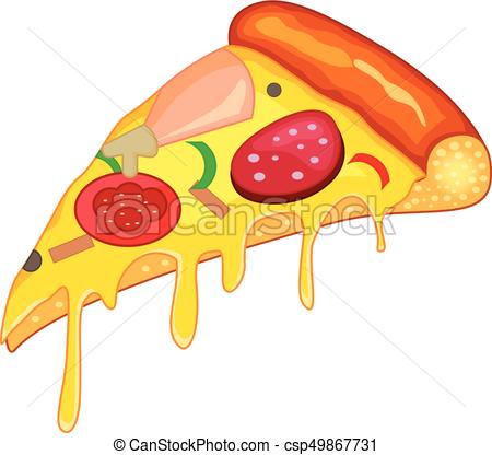450x416 Vector Illustration Of Pizza Slice.