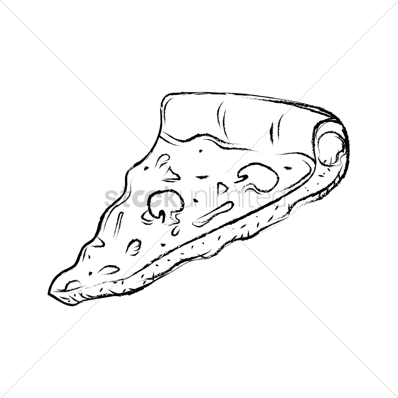 1300x1300 Slice Of Pizza Vector Image