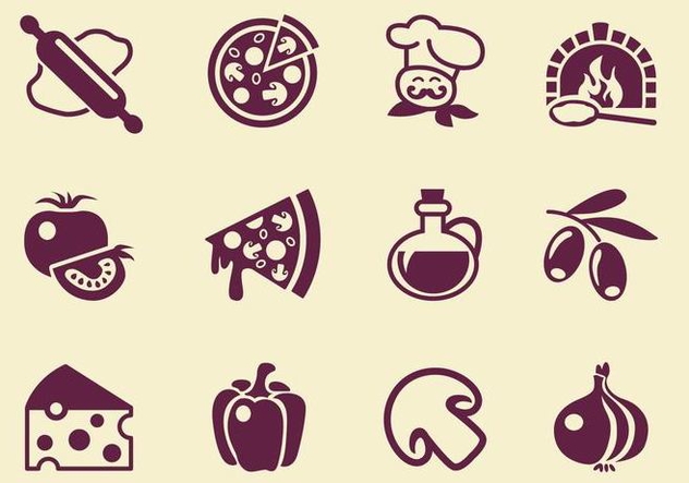 632x443 Simple Pizza Vector Icons Free Vector Download 353379 Cannypic