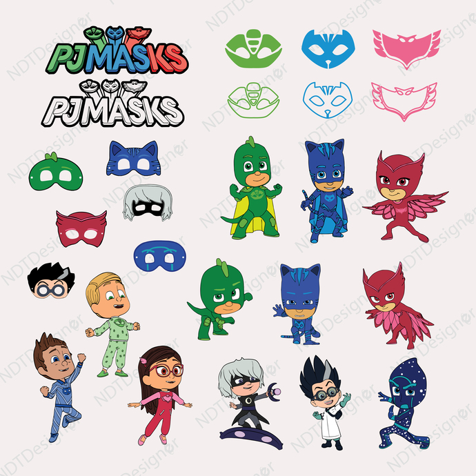 690x690 Pj Masks Svgepspngjpgcliparts,printable, By Ndtdesigner On Zibbet