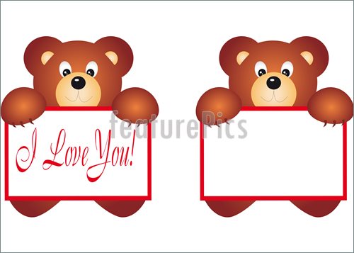 500x357 Bear Holding Placard Vector