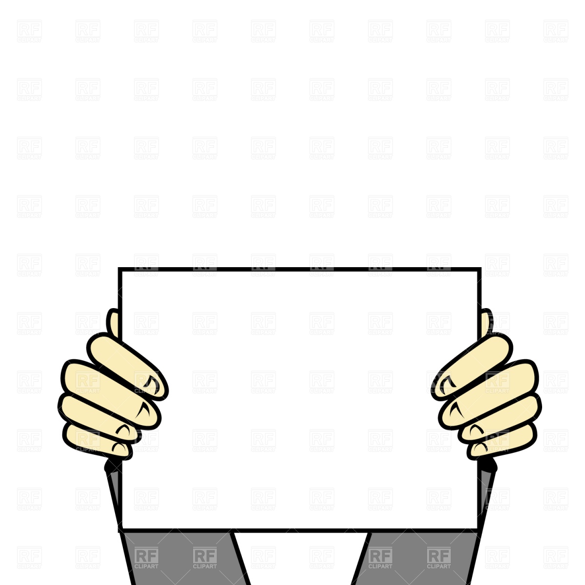 1200x1200 Hands With Placard Vector Image Vector Artwork Of Signs, Symbols