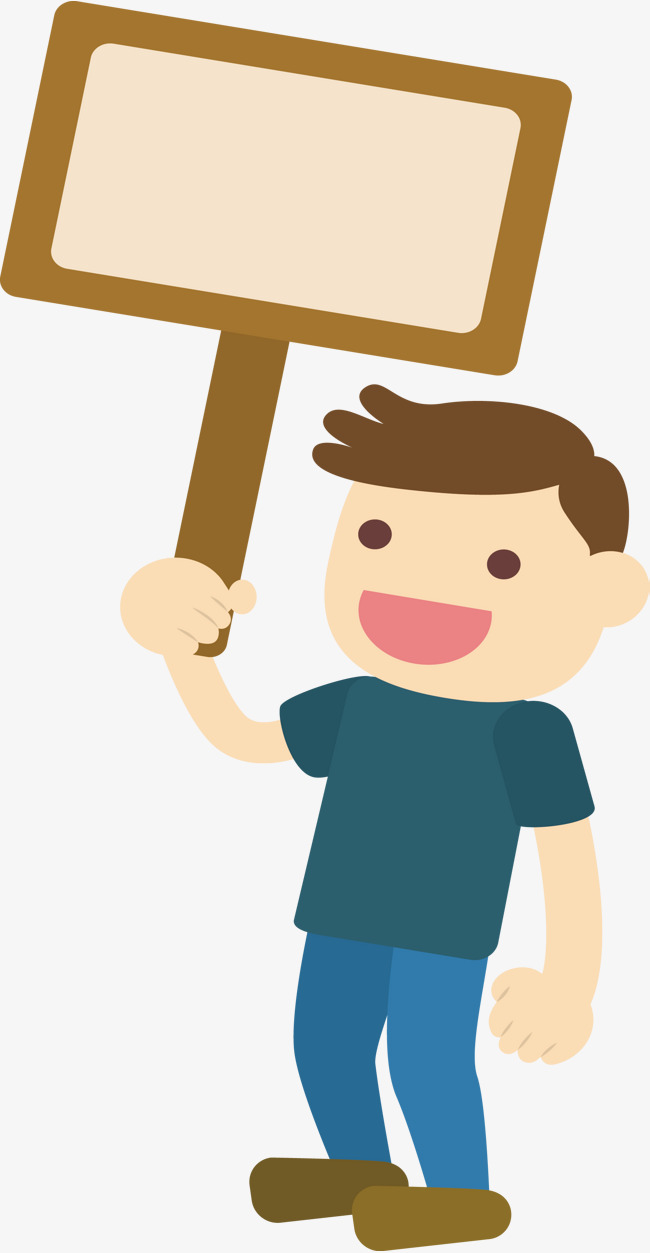 650x1253 Cartoon Man Placard Material, Cartoon Vector, Man Vector, Man