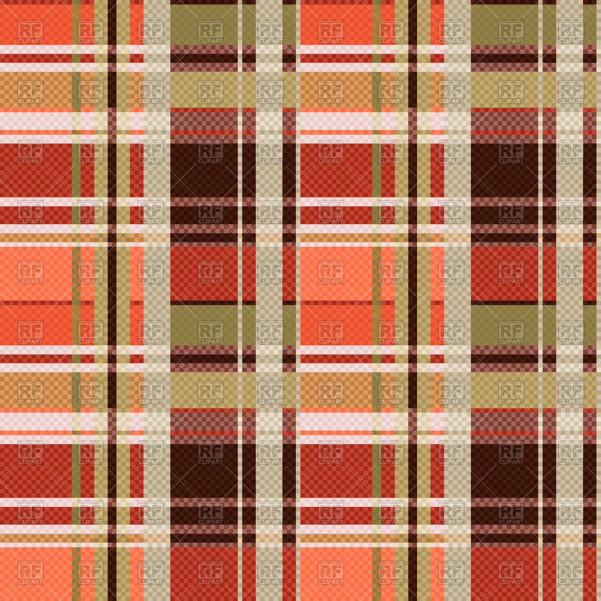 1200x1200 Seamless Brown Tartan Plaid Pattern Vector Image Vector Artwork