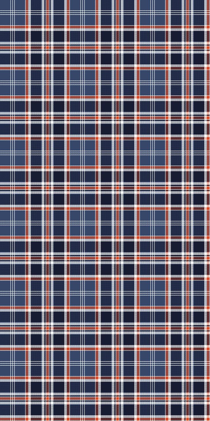 735x1470 Blue Tartan Plaid Seamless Fabric Texture. Vector Illustration