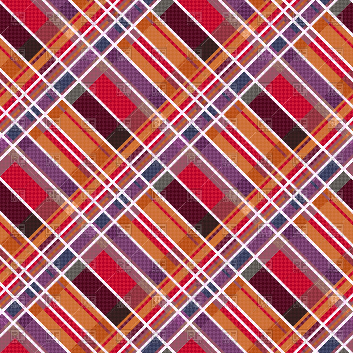 1200x1200 Rhombic Seamless Tartan Or Plaid Pattern Vector Image Vector