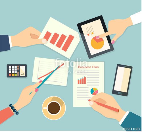 500x464 Businessman Hands Busy With Paper And Financial Chart And Business
