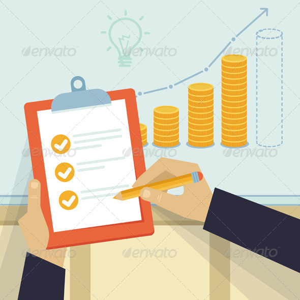 590x590 Vector Financial Business Plan By Venimo Graphicriver