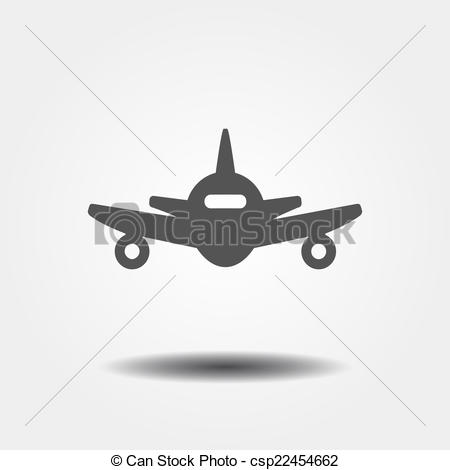450x470 Flat Gray Plane Icon Abstract With Shadow Clip Art Vector