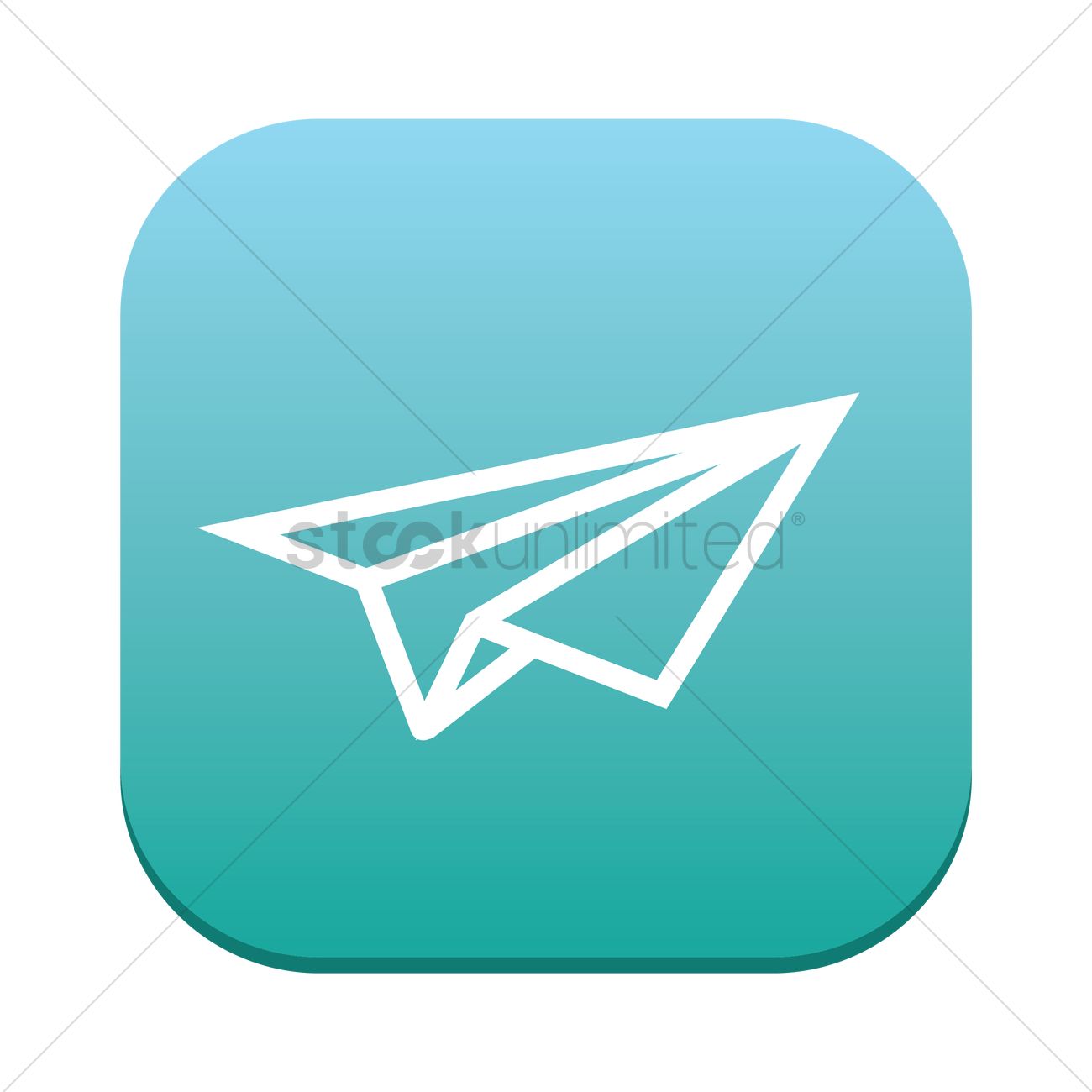 1300x1300 Paper Plane Icon Vector Image
