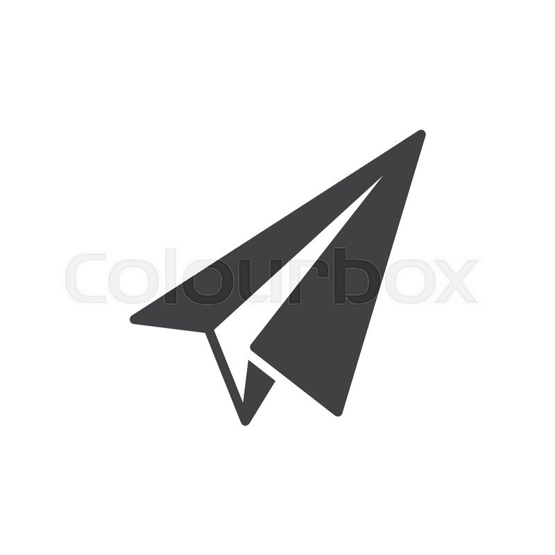 800x800 Paper Plane Icon Vector, Filled Flat Sign, Solid Pictogram
