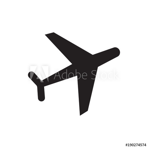 500x500 Plane Icon Vector Illustration. Free Royalty Images.