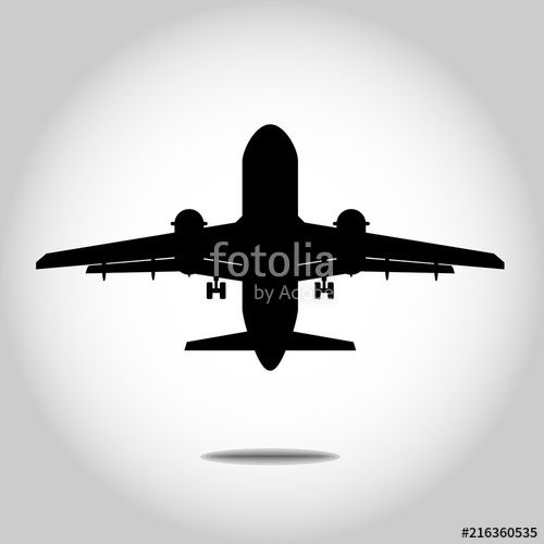500x500 Plane Icon Vector Simple Symbol For App Vector Eps 10 Stock Image