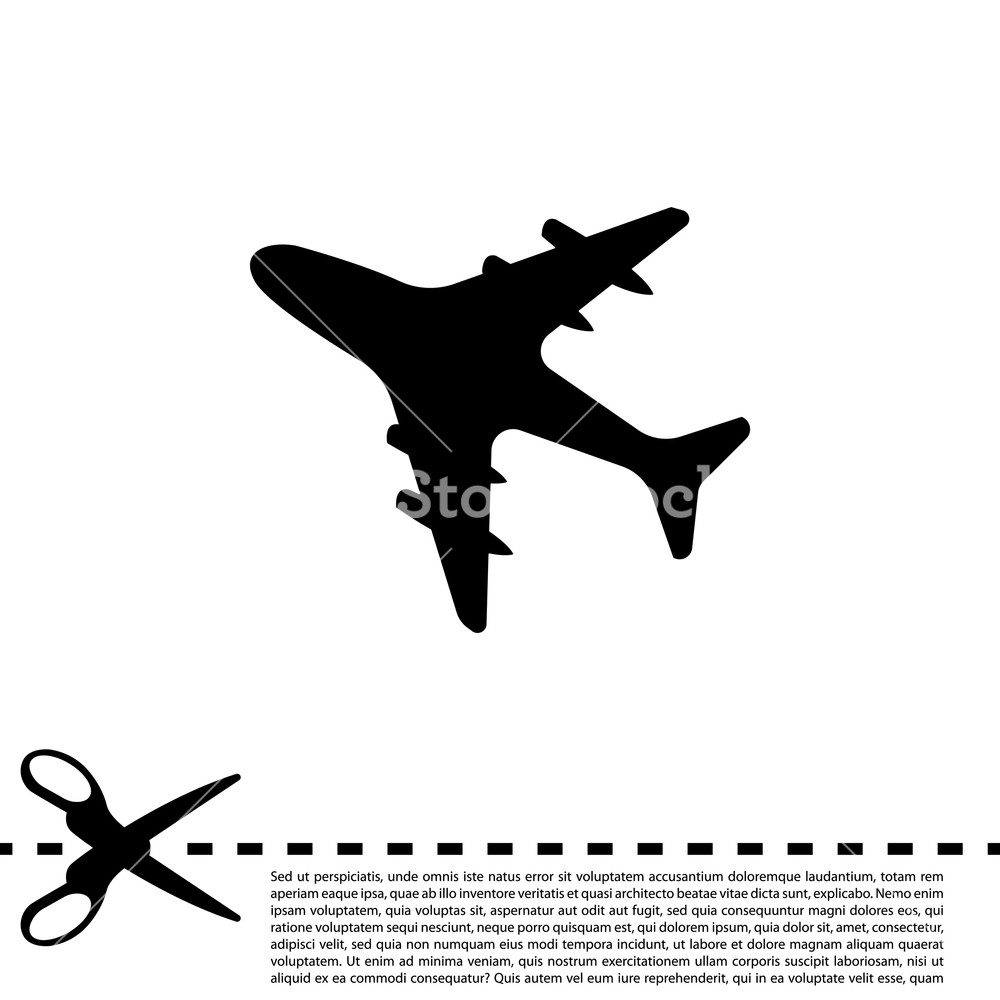 1000x1000 Plane Icon. Vector Illustration Royalty Free Stock Image