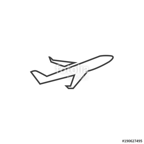 500x500 Plane Icon Vector Symbol Style Stock Photo And Royalty Free