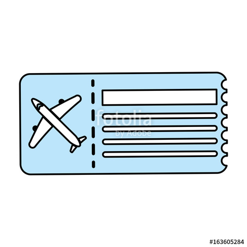 500x500 Plane Ticket Vector Illustration Stock Image And Royalty Free