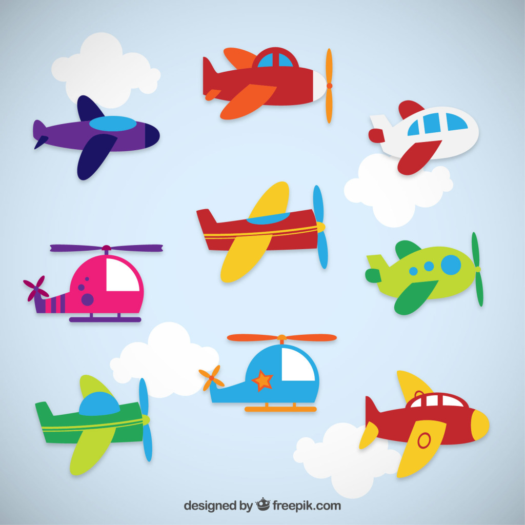 1024x1024 Lovely Cartoon Plane Vector Free Download Eps Files
