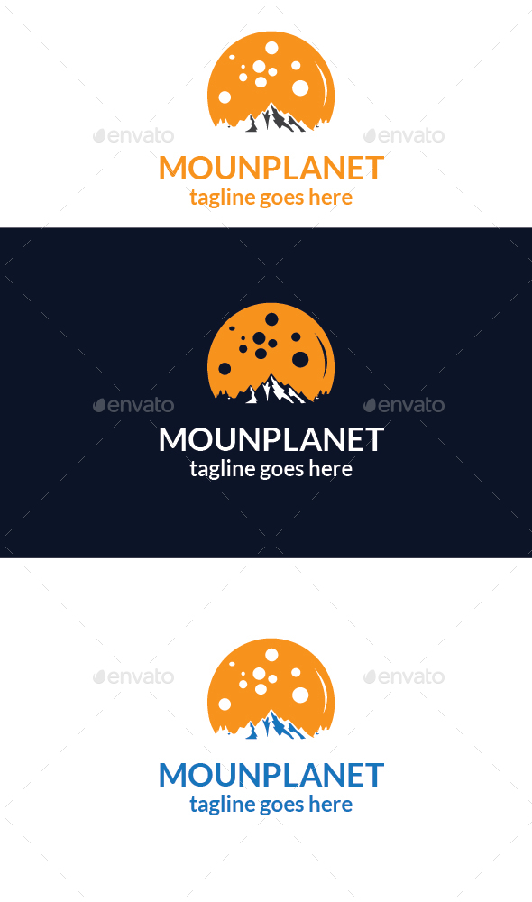 590x1000 Mountain Planet Logo By Design Big Graphicriver