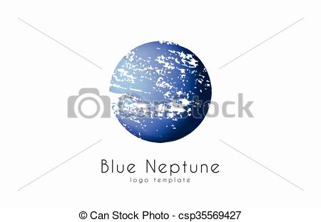 450x312 Neptune Logo. Planet Logo. Comic Logo. Space Logo. Creative Logo.