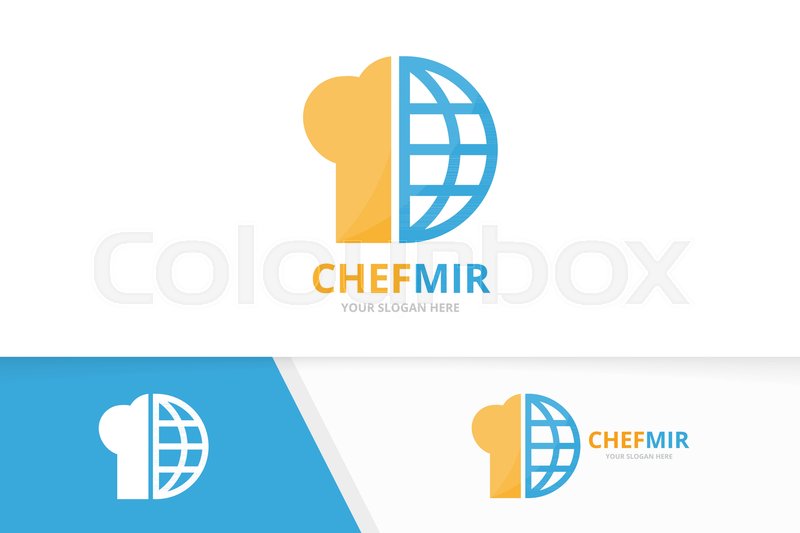 800x533 Vector Chef Hat And Planet Logo Combination. Kitchen And World