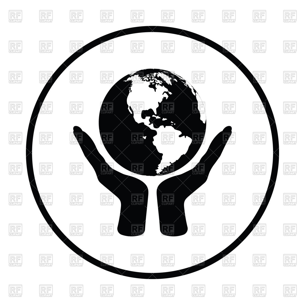 1200x1200 Hands Holding Planet Icon Vector Image Vector Artwork Of Signs