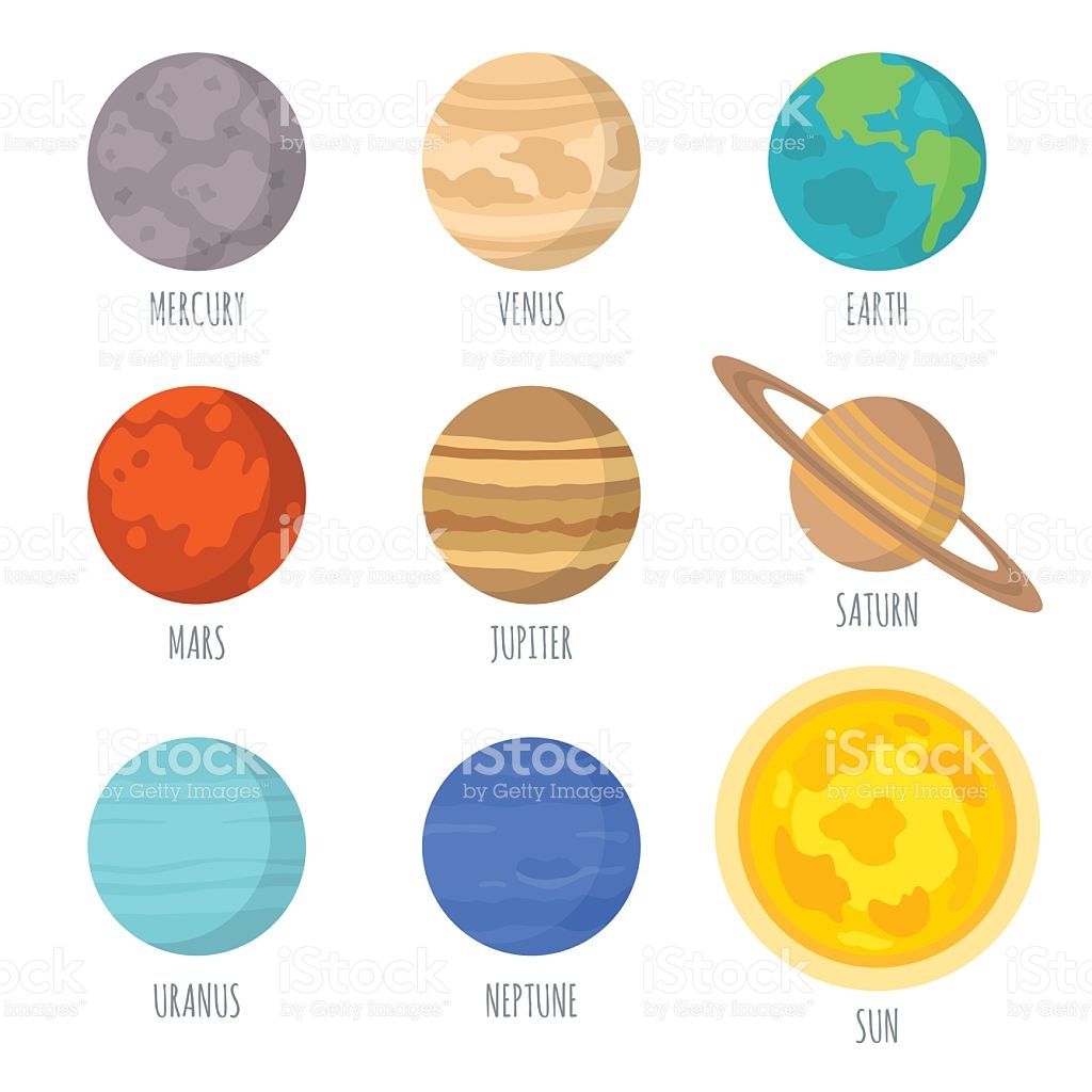 1024x1024 Vector Illustration Of The Solar System Planets
