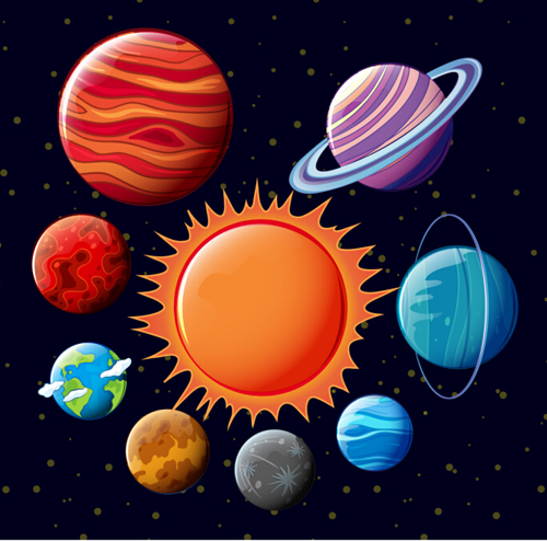 500x494 Solar System Planets Vector Material 02 Free Download
