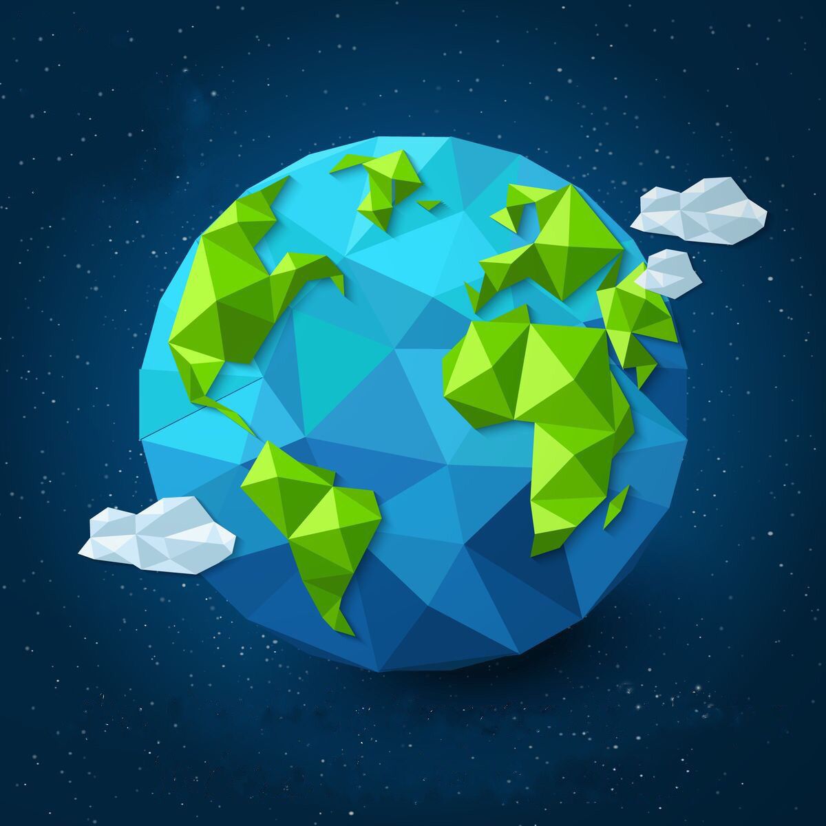 1200x1200 Planeta Tierra De Origami Low Poly In 2018 Low
