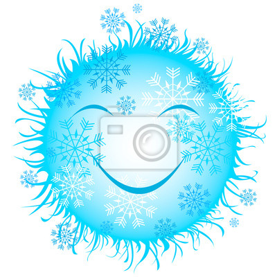 400x400 Vector Sonriente El Planeta Tierra. Tiempo Del Invierno