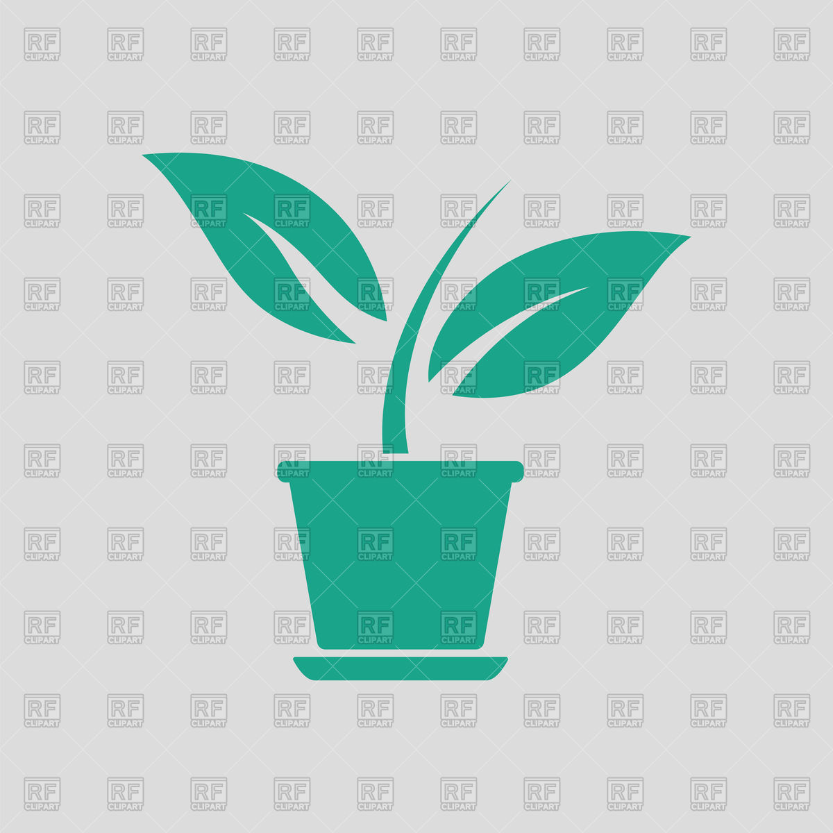 1200x1200 Plant In Flower Pot Icon Vector Image Vector Artwork Of Signs
