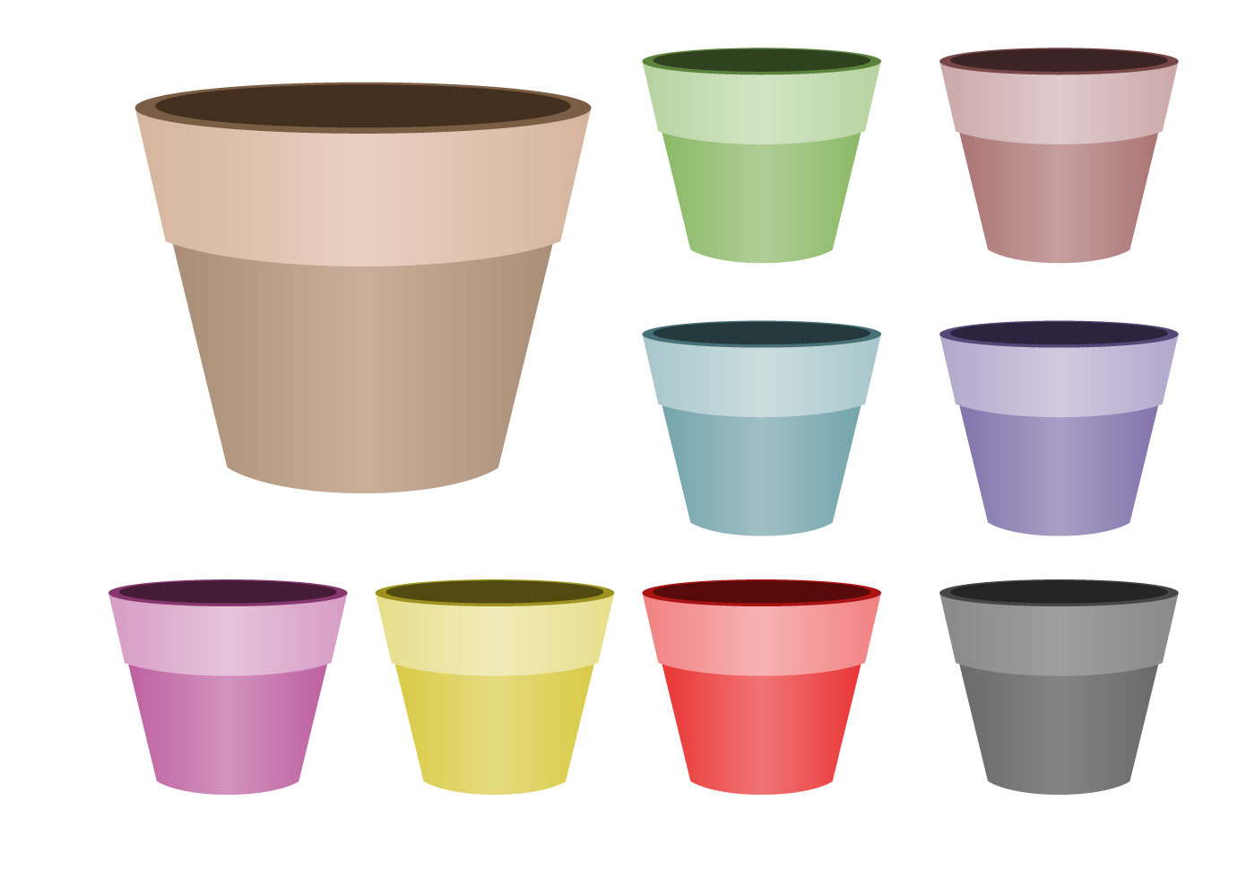 1400x980 Flower Pot Free Vector Art