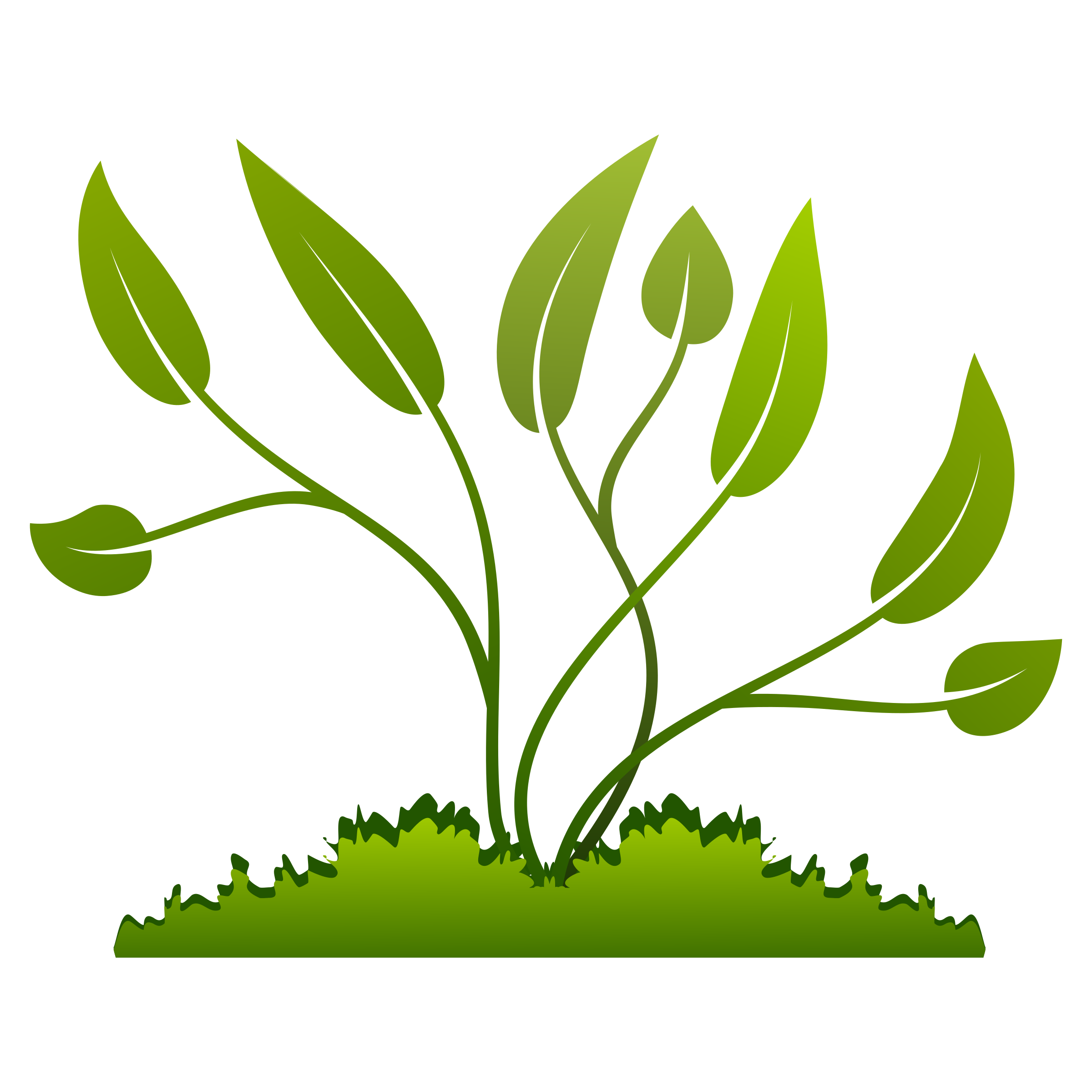 2400x2400 Plants Growing Out Of The Ground Vector Clipart Image